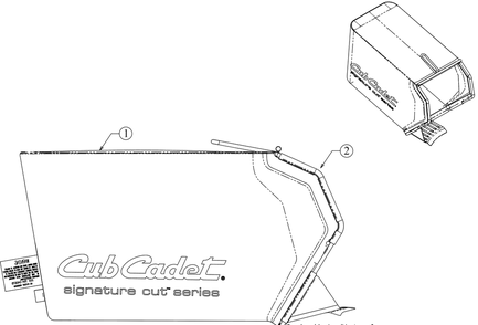 Grassbag Diagram and Parts List for SC500HW (12ABD2M5710)(2017) Cub Cadet Lawn Mower